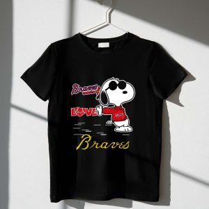 Snoopy Love Atlanta Braves T-Shirt - Fun Fan Apparel For Braves Supporters