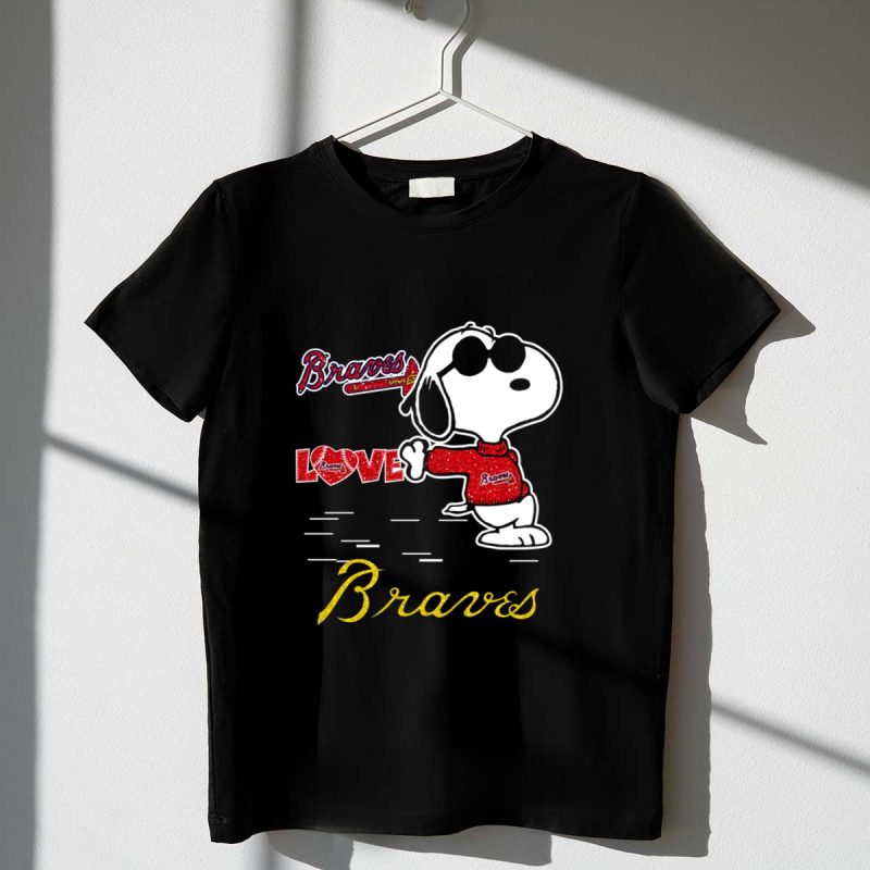 Snoopy Love Atlanta Braves T-Shirt - Fun Fan Apparel For Braves Supporters