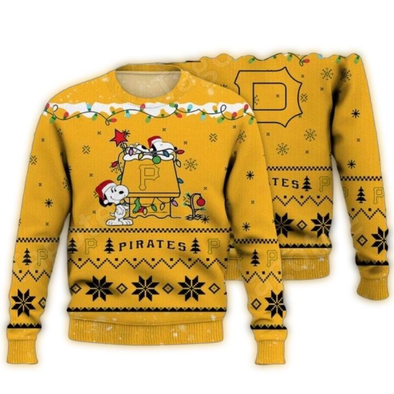 Snoopy Christmas Pirates Ugly Sweater – Fun Holiday Doghouse Design