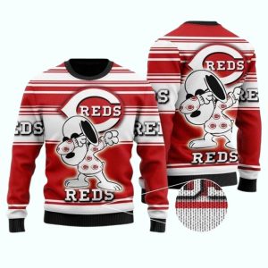 Snoopy Cincinnati Reds For Baseball Ugly Sweater