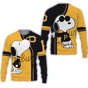 Snoopy Kiss Logo Pittsburgh Pirates Sweatshirt - Fun Ugly Sweater Design