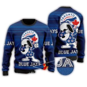 Snoopy Dab Toronto Blue Jays Christmas Ugly Sweater