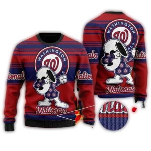 Snoopy Dab Washington Nationals Holiday Sweatshirt For Fans