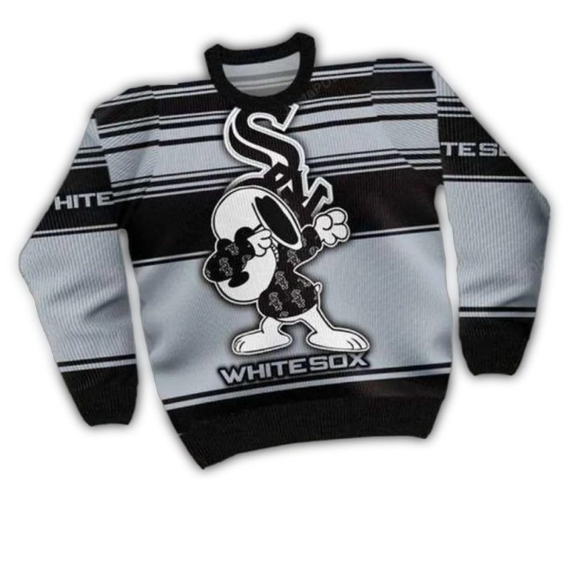 Snoopy Dabbing Chicago White Sox Christmas Ugly Sweater 1
