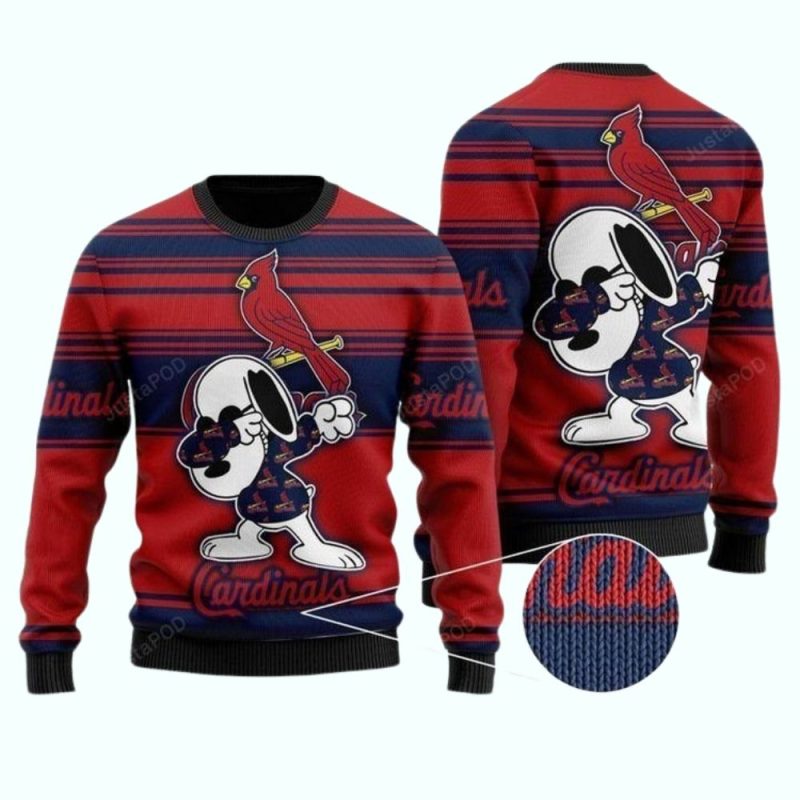 Snoopy Dabbing St Louis Cardinals Ugly Sweater