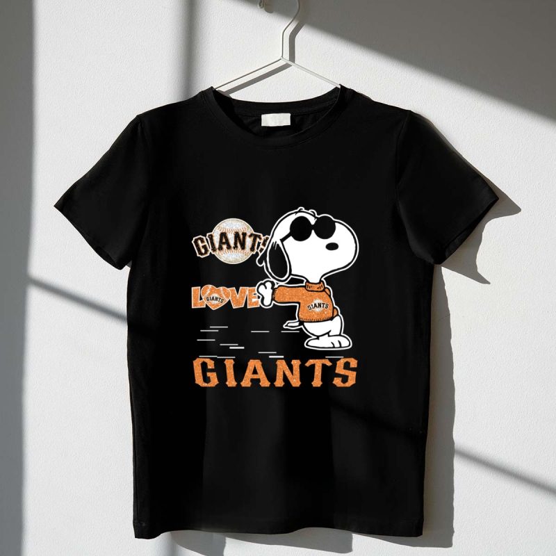 Snoopy Giants Love San Francisco Giants T Shirt t shirt 1 1
