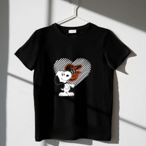 Snoopy Heart Baltimore Orioles Fan T-Shirt For Cheerful Game Days