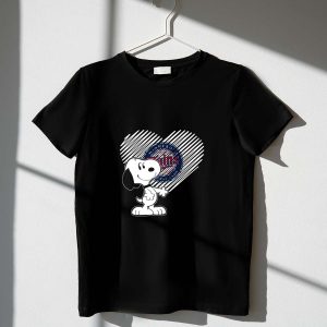 Snoopy Heart Minnesota Twins Baseball T-Shirt | Peanuts Charlie Brown Design