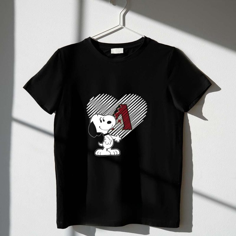 Snoopy Heart Number One Arizona Diamondbacks Fan T Shirt t shirt 1 1
