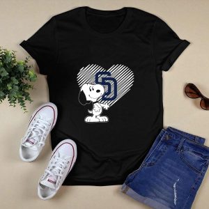 Snoopy Heart San Diego Padres Iconic Graphic T-Shirt For Fans
