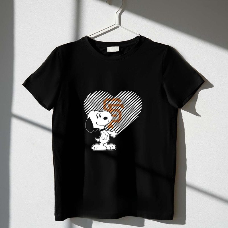 Snoopy Heart San Francisco Giants Fan Emblem T Shirt t shirt 1 1