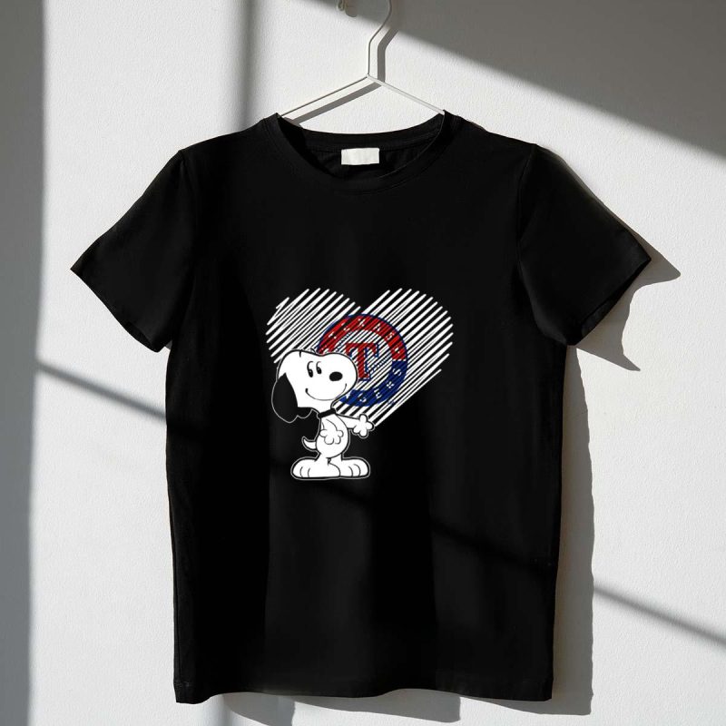 Snoopy Heart Texas Rangers Fan Favorite T Shirt t shirt 1 1