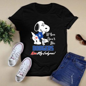 Snoopy Los Angeles Dodgers T-Shirt - If You Don'T Like Dodgers, Kiss My Endzone!