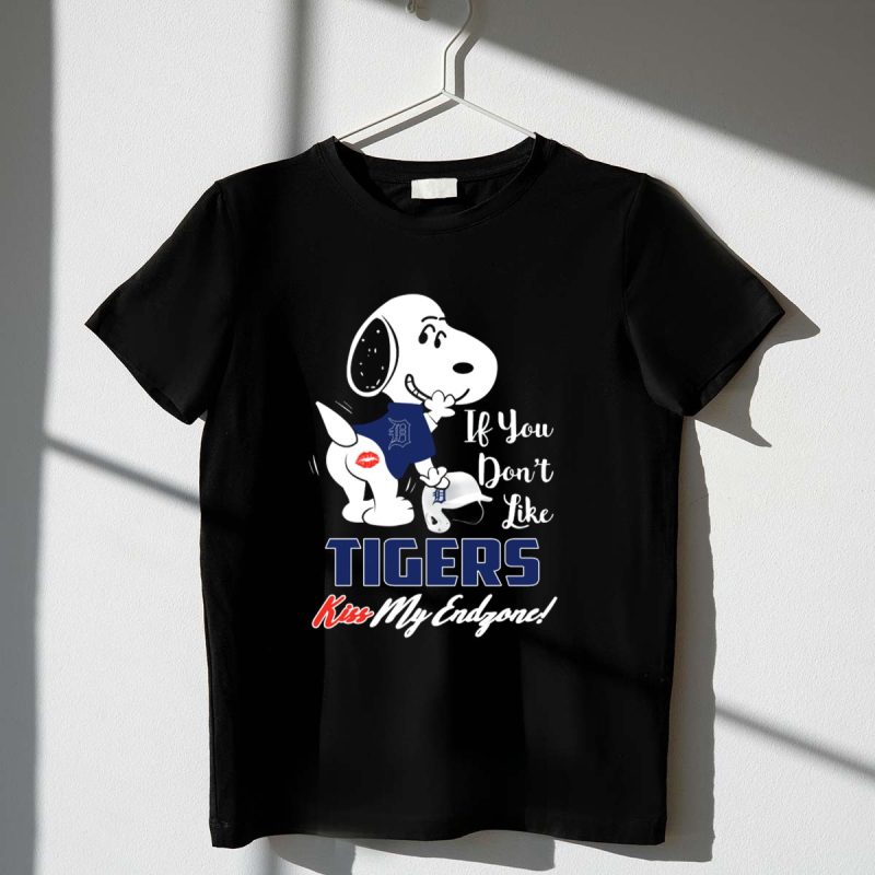 Snoopy If You Dont Like Tigers Kiss My Endzone Detroit Tigers T Shirt t shirt 1 1