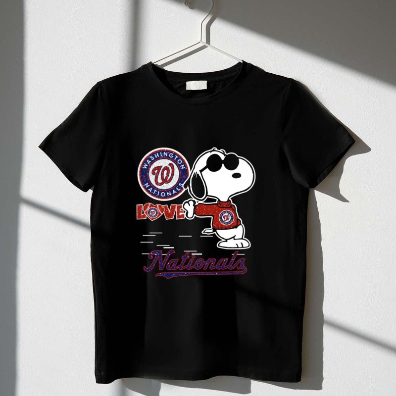 Snoopy Love Washington Nationals Logo Baseball T Shirt t shirt 1 1