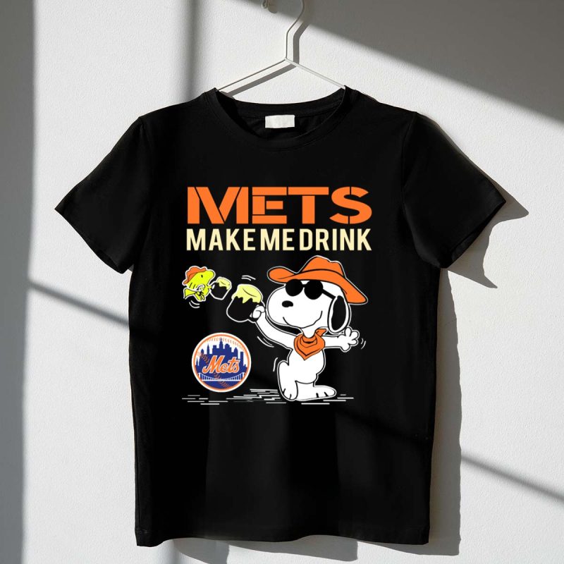 Snoopy Mets Make Me Drink New York Mets Fans T Shirt t shirt 1 1