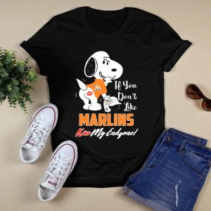 Snoopy Miami Marlins If You Don'T Like Marlins, Kiss My Endzone T-Shirt