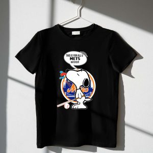 Snoopy New York Mets Baseball Graphic T-Shirt For Fans & Haters