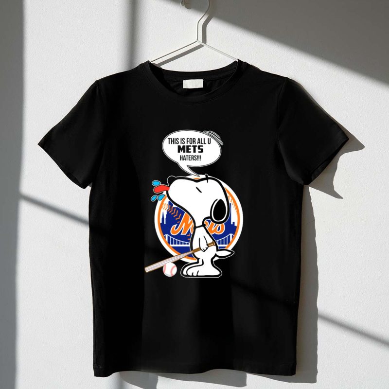 Snoopy New York Mets Fans Baseball Graphic Mets Haters Speech Bubble T Shirt t shirt 1 1