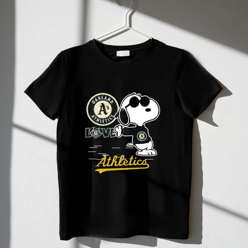 Snoopy Oakland Athletics Love T Shirt t shirt 1 1