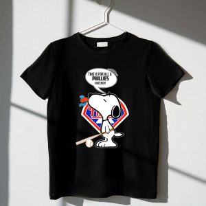 Snoopy Baseball Logo T-Shirt for Philadelphia Phillies Fans