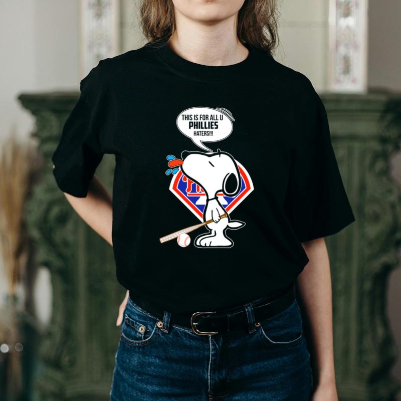 Snoopy Baseball Logo T-Shirt for Philadelphia Phillies Fans - Image 2