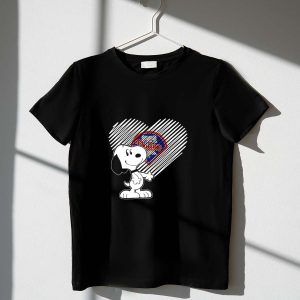 Snoopy Philadelphia Phillies Heart Baseball Fan T-Shirt for True Fans