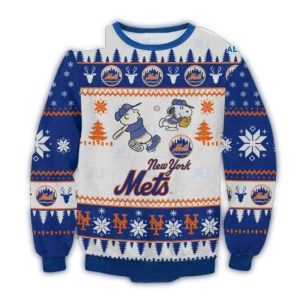 Snoopy Ny Mets Ugly Christmas Sweater For Fans And Collectors