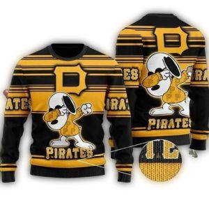 Snoopy Pittsburgh Pirates Christmas Sweatshirt - Festive Ugly Sweater
