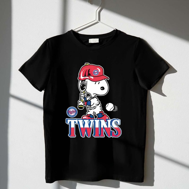 Snoopy Playing Baseball Minnesota Twins shirt t shirt 1 1
