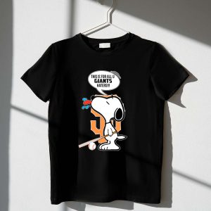Snoopy San Francisco Giants Baseball T-Shirt For Haters