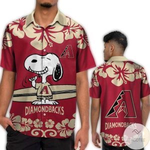 Snoopy Surf Arizona Diamondbacks Hawaiian Shirt