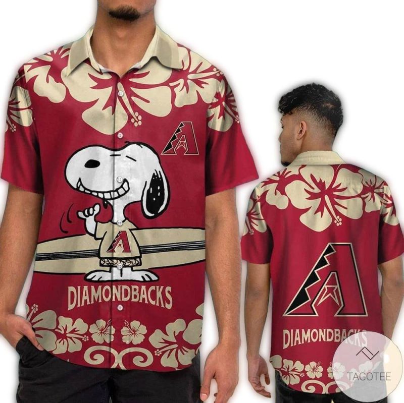 Snoopy Surf Arizona Diamondbacks Hawaiian Shirt 1
