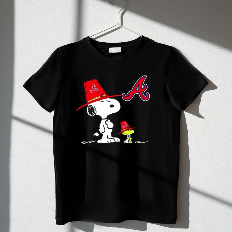Snoopy And Woodstock Atlanta Braves T-Shirt – Fun Baseball Fan Tee