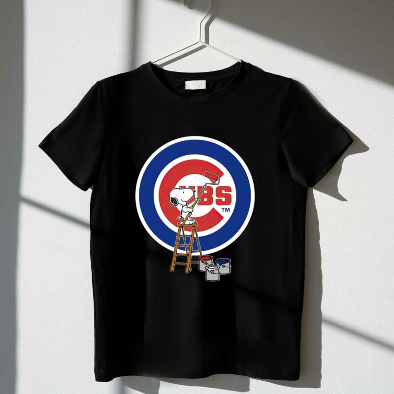 Snoopy paints the logo chicago cubs baseball shirt t shirt 1 1.jpg