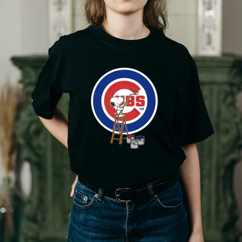 Snoopy paints the logo chicago cubs baseball shirt t shirt 2 2.jpg