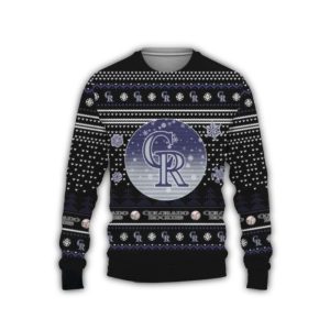 Colorado Rockies Christmas Ugly Sweater With Snowflake And Ball Design