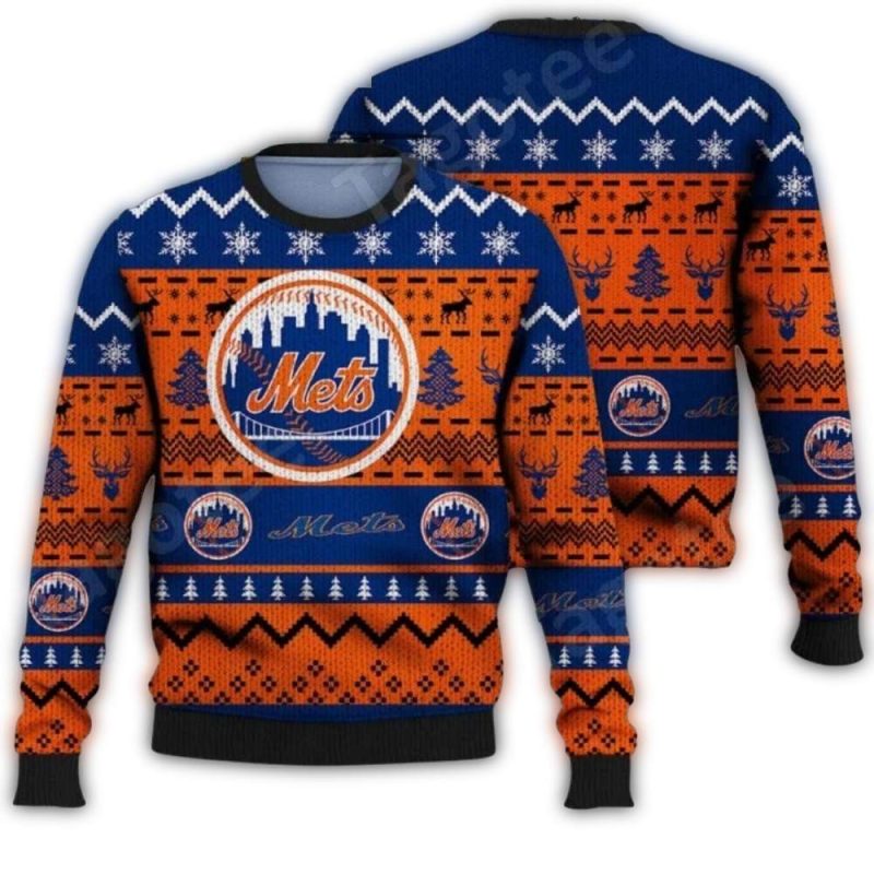 Snowflake Pattern Mets Ugly Sweater 1