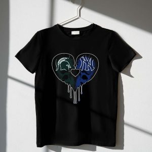 Skull Heart Spartans Yankees Graphic T-Shirt For Fans