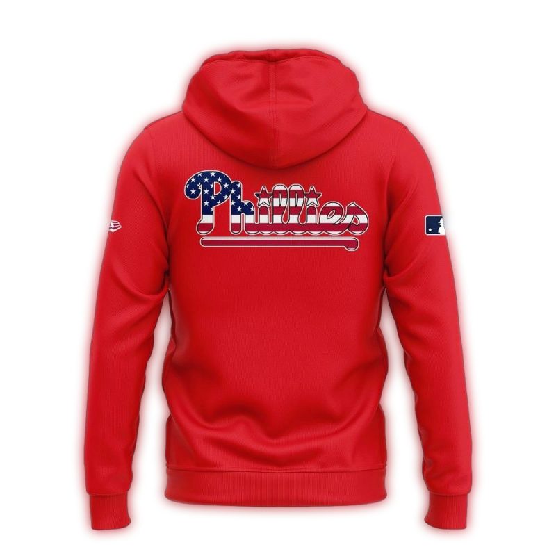Philadelphia Phillies All Over Print Hoodie for Fourth of July Celebration - Image 2