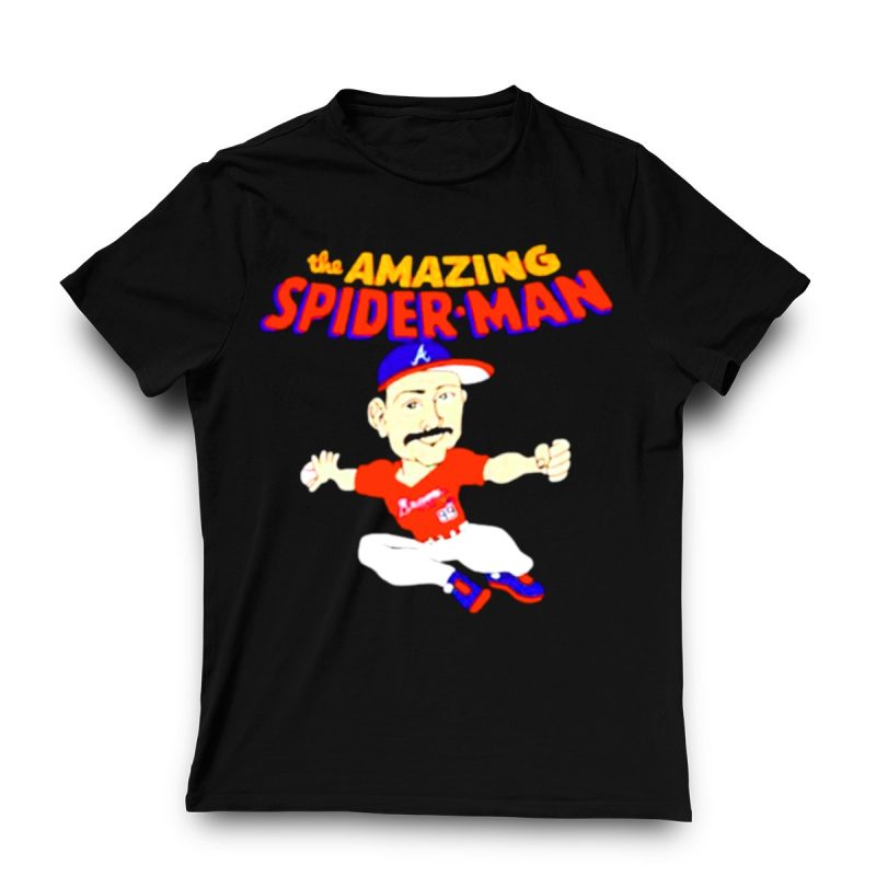 Spencer Strider Atlanta Braves Spider-Man Baseball Fusion T-Shirt - Image 3