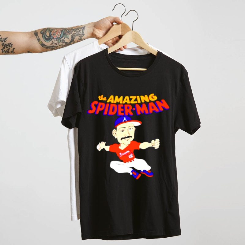 Spencer Strider Atlanta Braves Spider-Man Baseball Fusion T-Shirt - Image 4