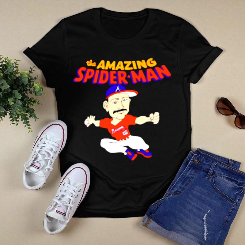 Spencer Strider Atlanta Braves Spider-Man Baseball Fusion T-Shirt - Image 5