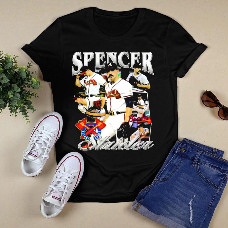Spencer Strider Braves Pitcher Collage Graphic T-Shirt For Fans - Image 5