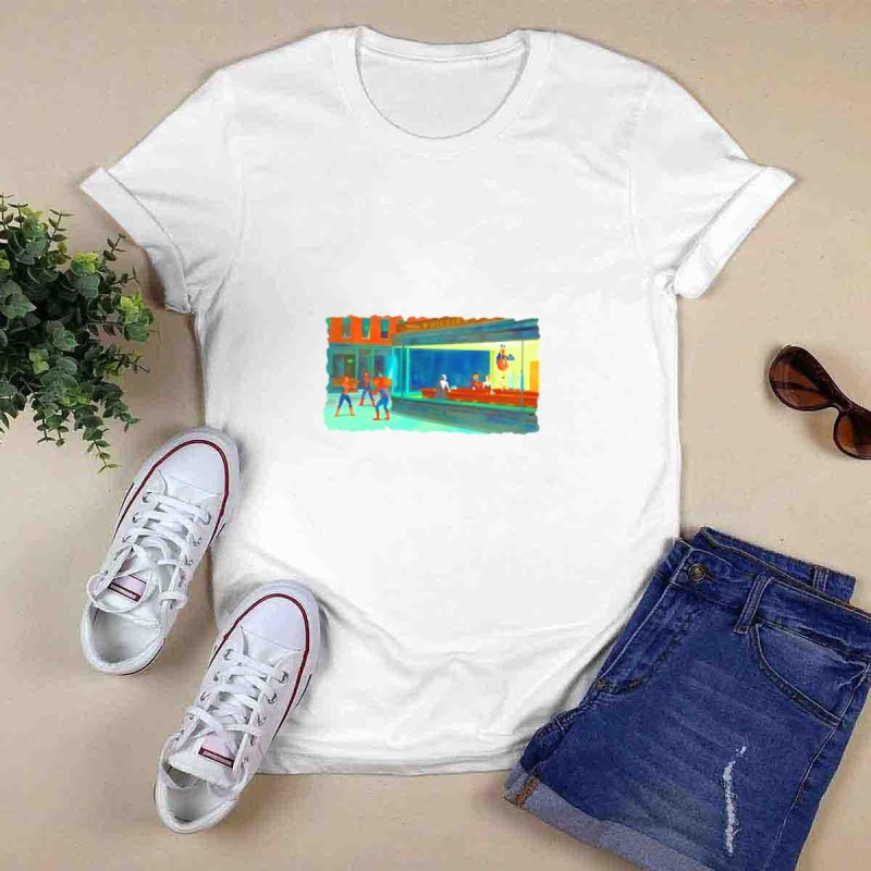 Spider Bar Phillies Nighthawks Graphic T-Shirt - Perfect Tee for Fans - Image 6