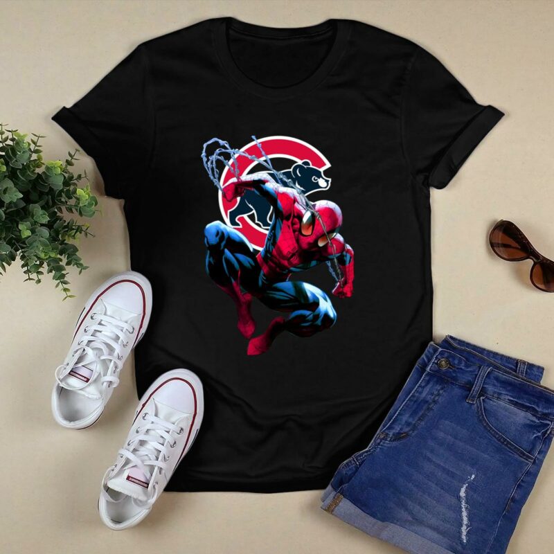 Spiderman chicago cubs t shirt 0.jpg