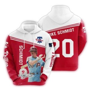 Mike Schmidt Signature All Over Print Hoodie - Philadelphia Phillies Apparel