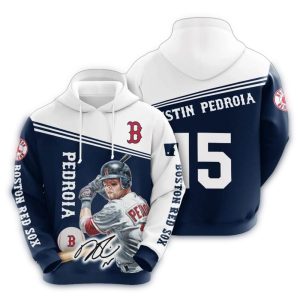 Boston Red Sox Dustin Pedroia Signature All Over Print Hoodie