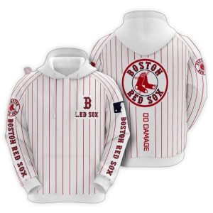 Boston Red Sox Stripes All Over Print Hoodie