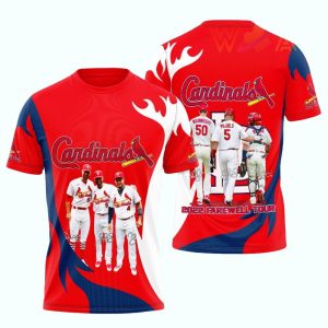 St Louis Cardinals 2022 Farewell Tour Signature All-Over Print T-Shirt